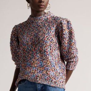 Ellinai Extreme Sleeve Boucle Sweater